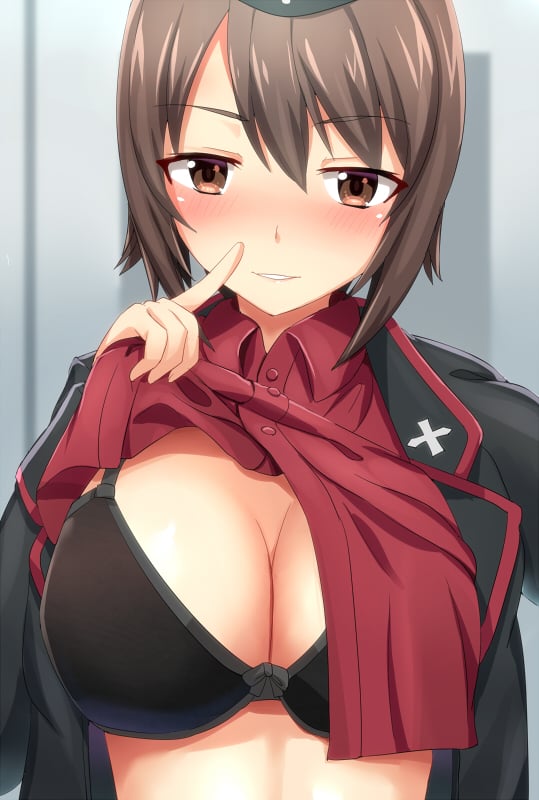 ブラジャー 赤面 たくし上げ 二次元 エロ画像【10】
