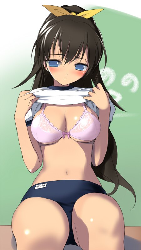 ブラジャー 赤面 たくし上げ 二次元 エロ画像【15】