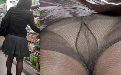 昼休みや仕事帰りOLのコンビニパンチラエロ画像 ③