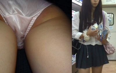 学生さんがコンビニでパンチラしてる寄り道JKのエロ画像 ③