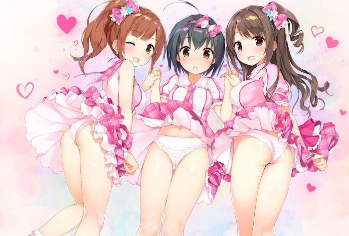 【二次・ZIP】エッチな風さんにいたずらされてる美少女画像