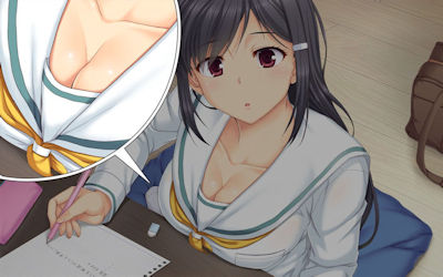 勉強中の女の子を性的な目で見る家庭教師の二次元エロ画像 ①