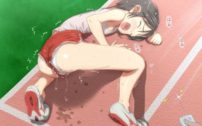陸上部部活女子のランパンパンチラ二次元エロ画像 ③