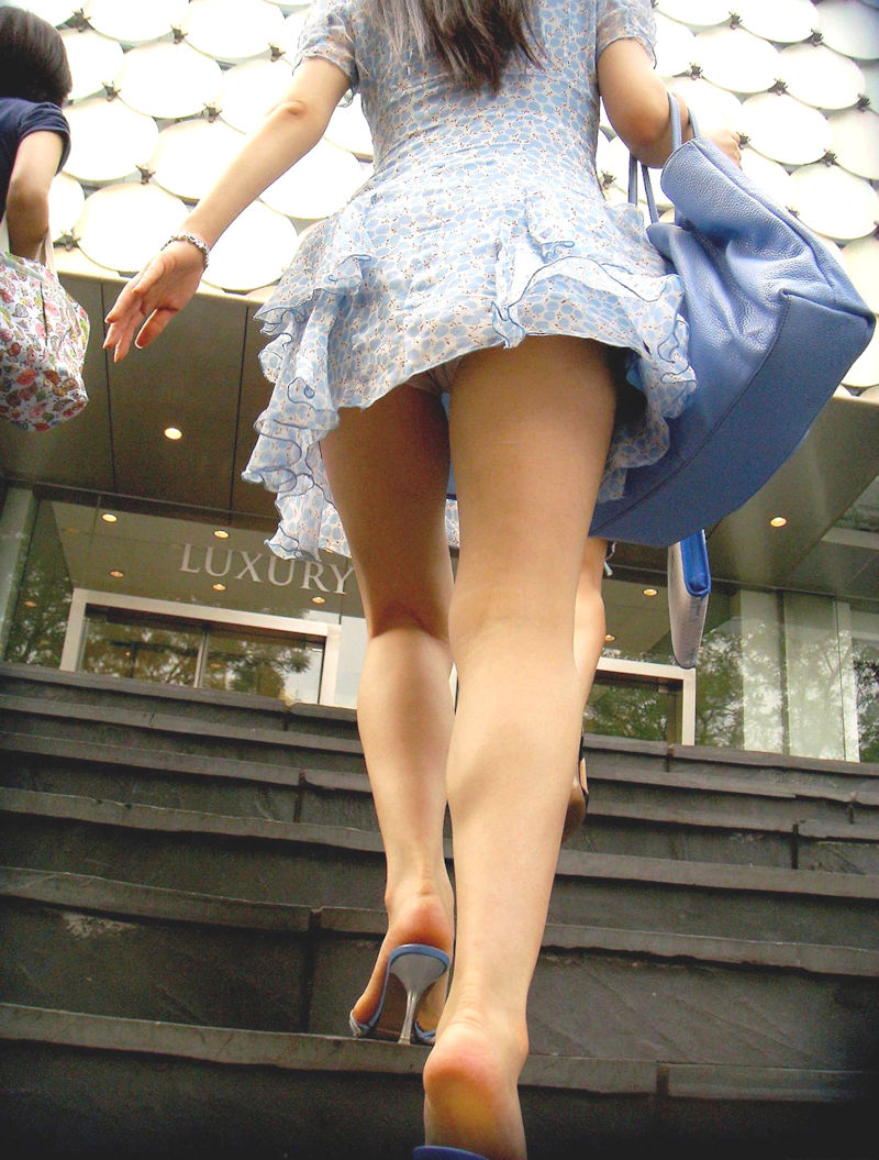 ワンピース 街撮り ミニスカ ワンピ ギャル エロ画像【43】