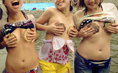 貝殻水着という過激なビキニのエロ画像 ②