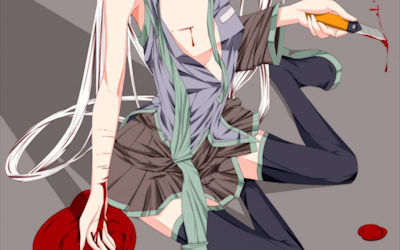 手首を切るリスカ(リストカット)娘の二次元エロ画像 ②