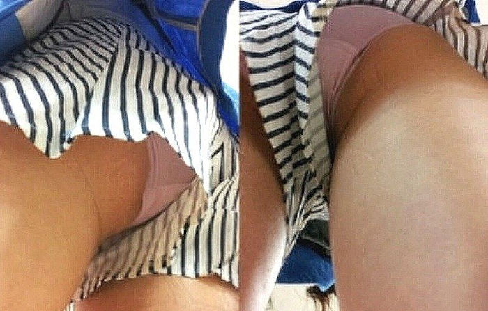 【パンチラ画像】ショーパン・キュロットでも隙間からパンチラしてる件