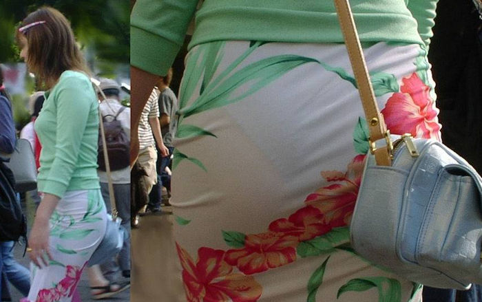 こんなパンツ透け透けで歩いてる女なんて…本当にいてビビった
