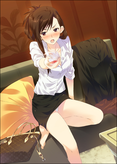 お酒 酔う パンチラ 胸チラ 二次元 エロ画像【5】