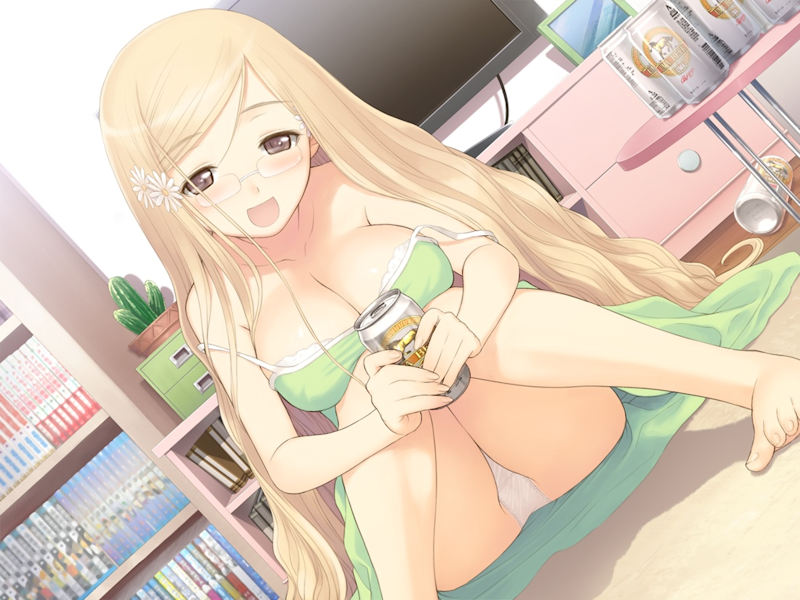 お酒 酔う パンチラ 胸チラ 二次元 エロ画像【20】