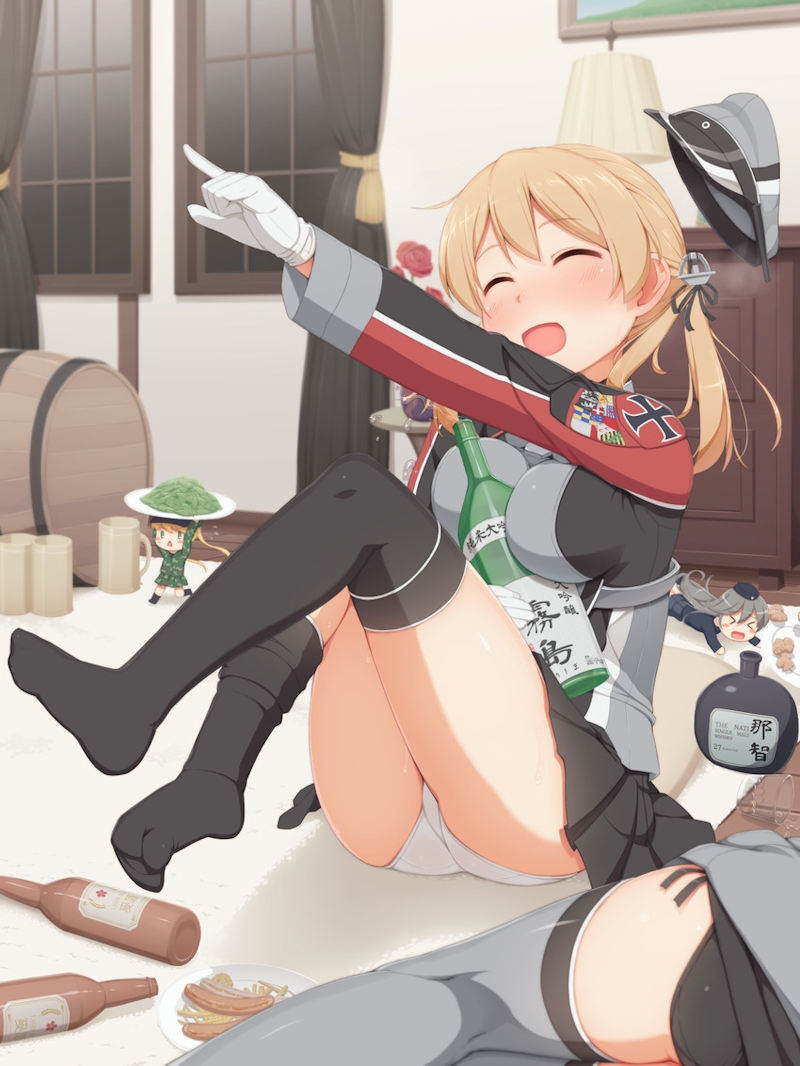 お酒 酔う パンチラ 胸チラ 二次元 エロ画像【21】