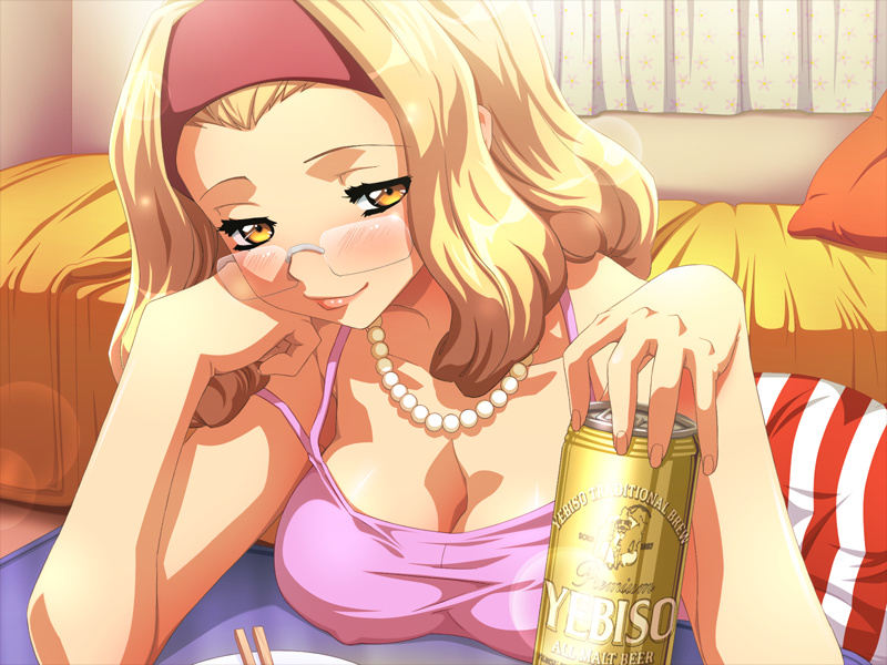お酒 酔う パンチラ 胸チラ 二次元 エロ画像【22】