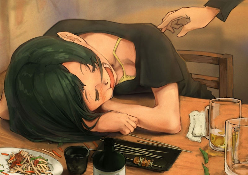 お酒 酔う パンチラ 胸チラ 二次元 エロ画像【30】