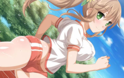 巨乳ダッシュや全裸ランニングなど走る女の子の二次元エロ画像 ②