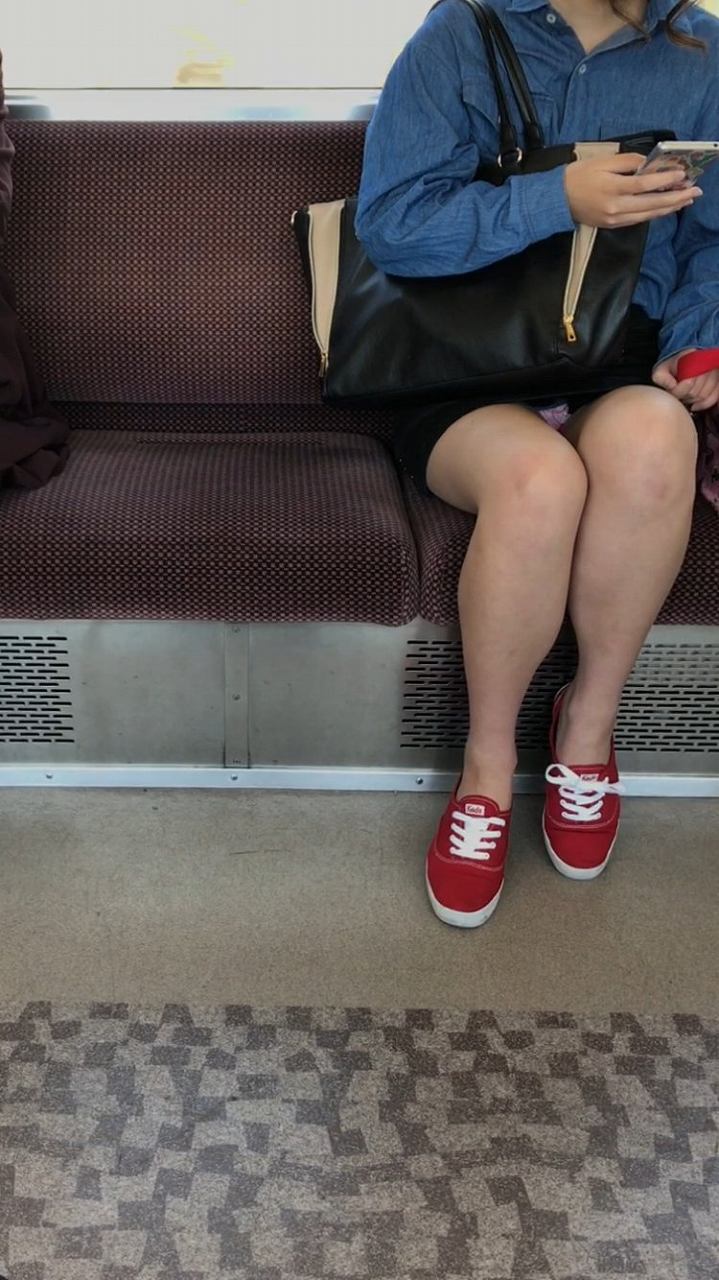 電車内 パンチラ ギャル JK エロ画像【34】