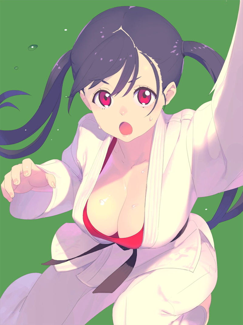 柔道着 はだける ポロリ 柔道 二次元 エロ画像【11】