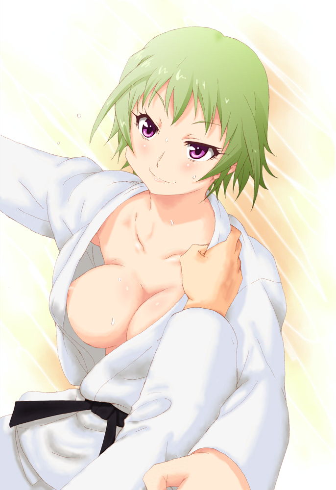 柔道着 はだける ポロリ 柔道 二次元 エロ画像【15】