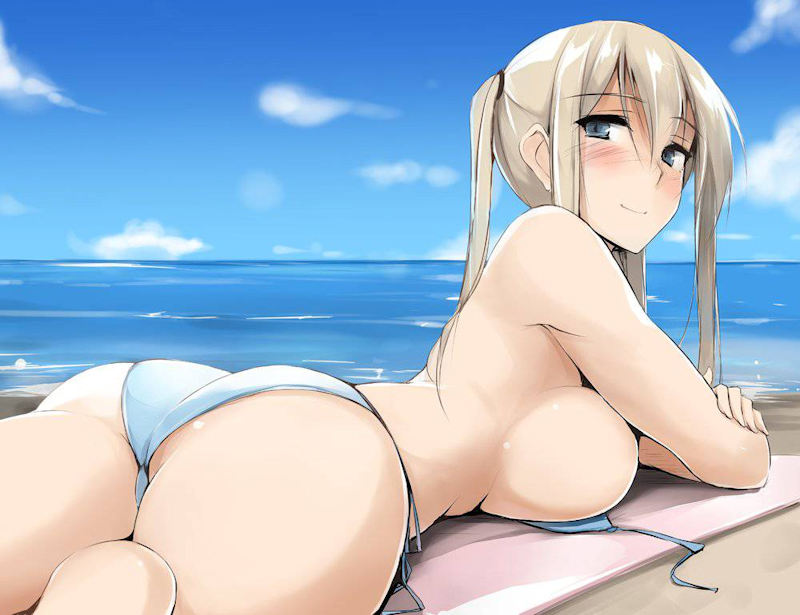 うつ伏せ お尻 二次元 寝尻 エロ画像【43】
