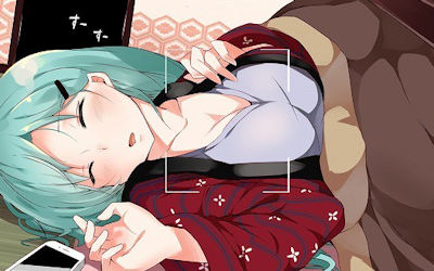こたつでパンチラ胸チラしてる冬の二次元エロ画像 ②