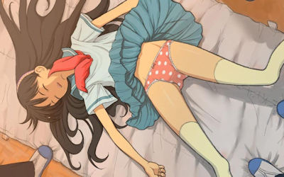 寝てる女の子の寝顔や寝姿が可愛い二次元エロ画像 ④
