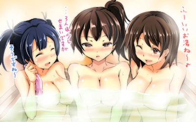 お風呂でセリフ付きの二次元エロ画像 ①
