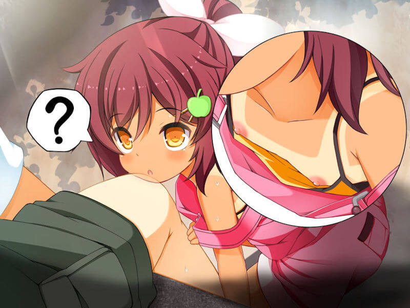 胸チラやおっぱいポロリで疑問符（？）付きの二次画像