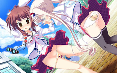 風パンチラは二次元ではお約束のエロ画像 ①