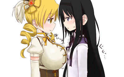 貧乳vs巨乳！乳合わせおっぱい対決の二次画像 ①