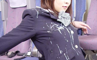 着衣おっぱいの服越し精子ぶっかけ画像 ③