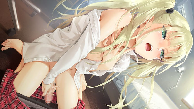 男の娘 女装子 チンコ 勃起 二次元 エロ画像【41】