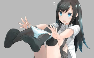 脱ぎかけパンツにドキッとする二次エロ画像 ②