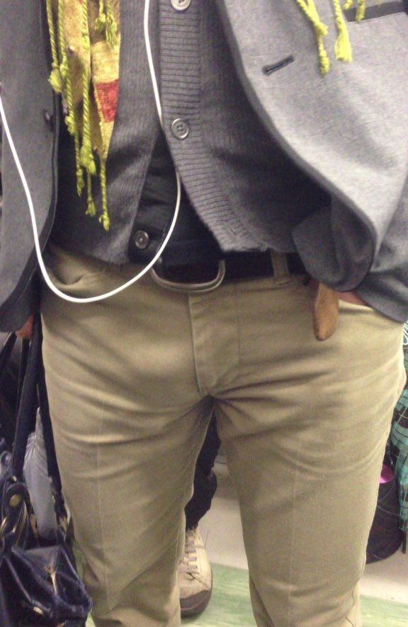 電車内立ちもっこりのエロ画像 【23】