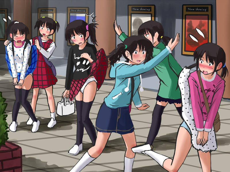 スカートを必死に押さえてる二次エロ画像ください