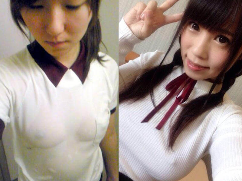 自撮りしたノーブラ女神のエロ画像 