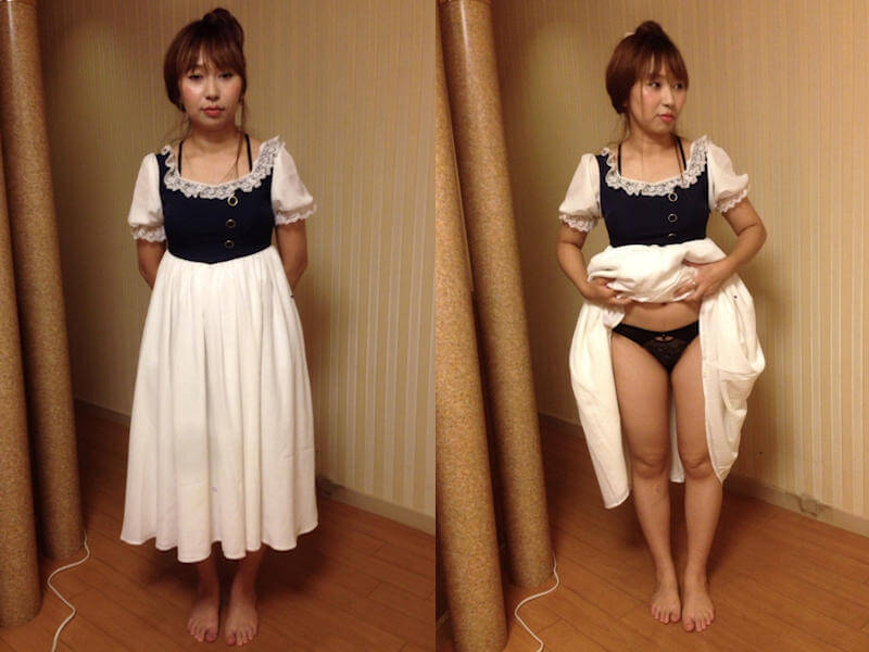 素人特化のたくし上げパンチラエロ画像