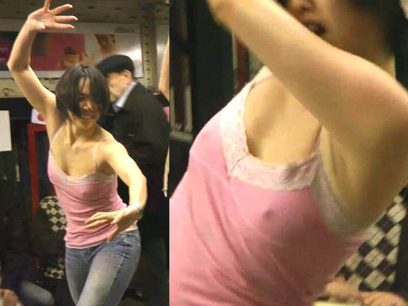 ノーブラダンサーの乳首が透けるエロ画像 