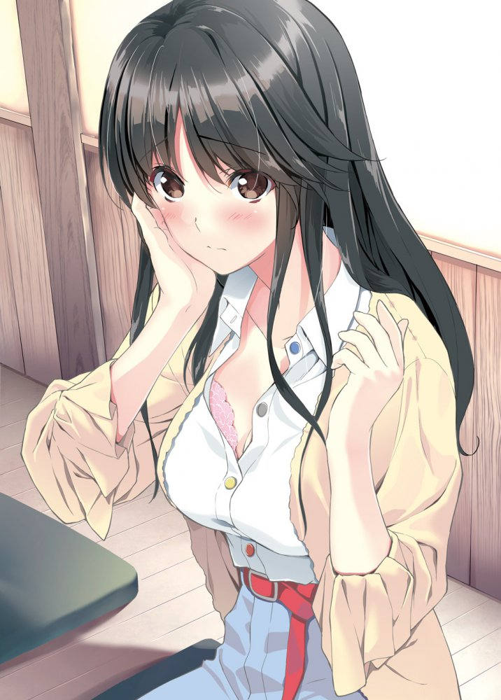 胸チラ 巨乳 二次元エロ画像 【9】