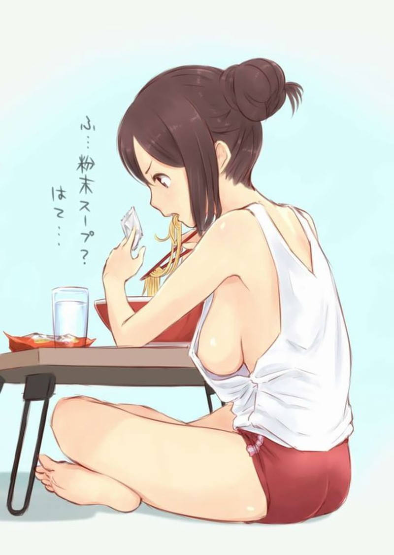 胸チラ 巨乳 二次元エロ画像 【12】