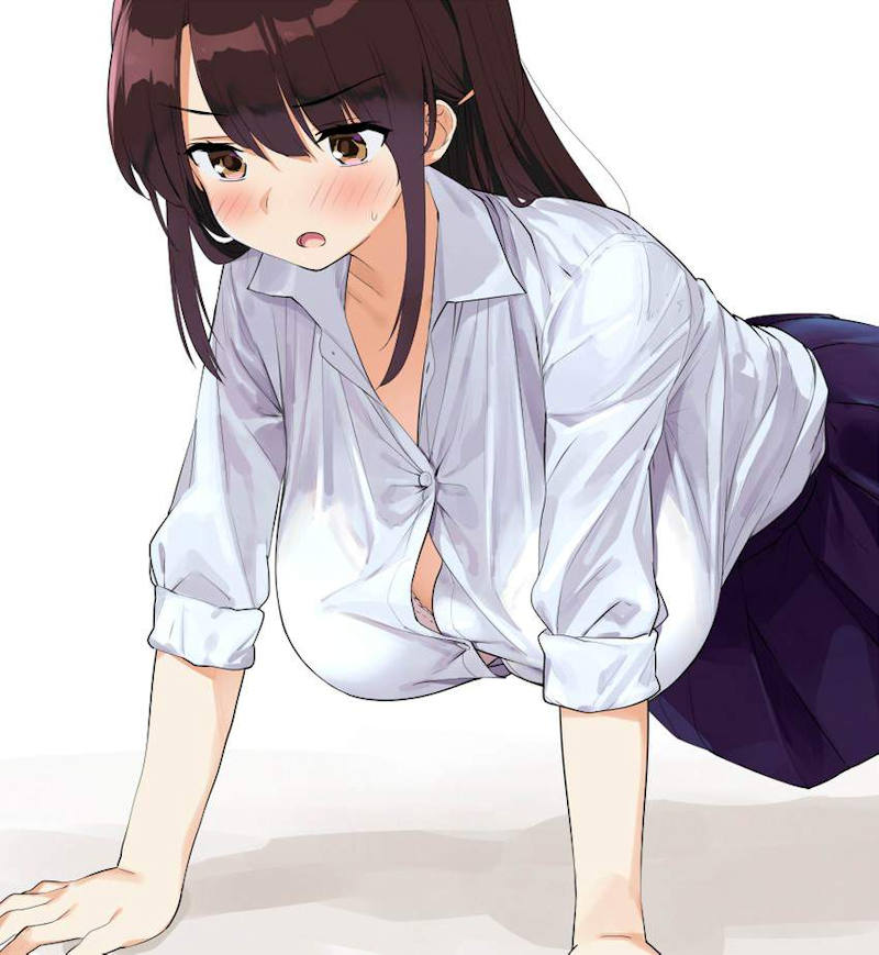 胸チラ 巨乳 二次元エロ画像 【14】