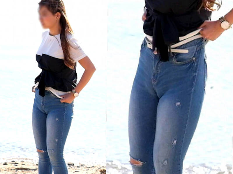 ジーンズ女子のエロ画像 デニムパンツ100連発