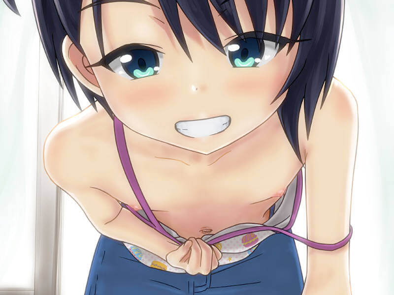 胸チラ目線にさせる二次元エロ画像