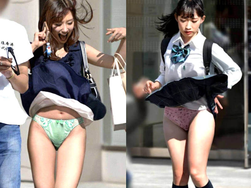 めくれパンチラハプニングのエロ画像