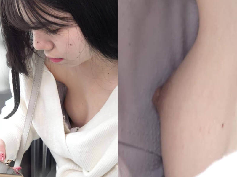 乳首チラエロ画像 乳首激撮胸チラ100連発