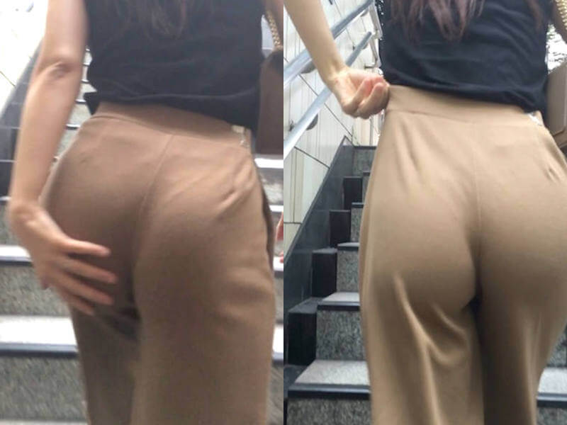 階段ではお尻目線になるエロ画像