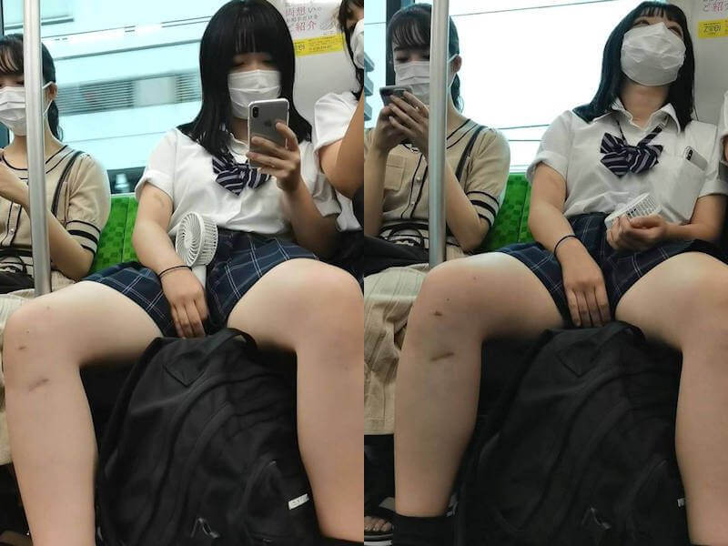瑞々しい太ももJKのエロ画像
