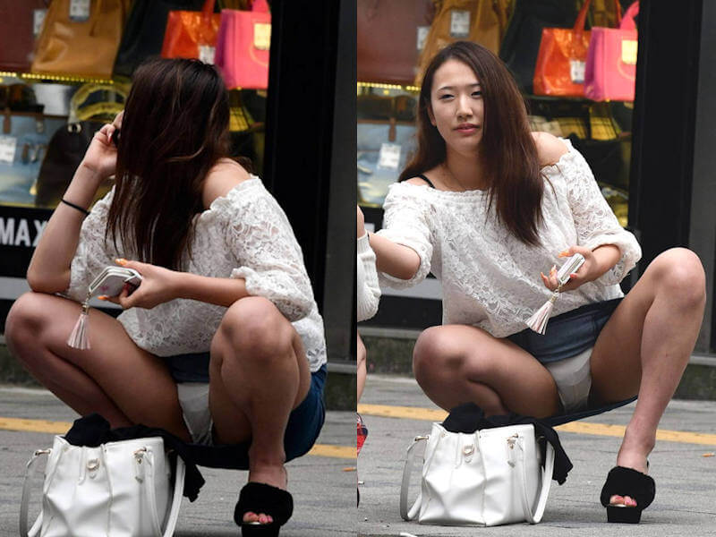 街撮りパンチラのエロ画像