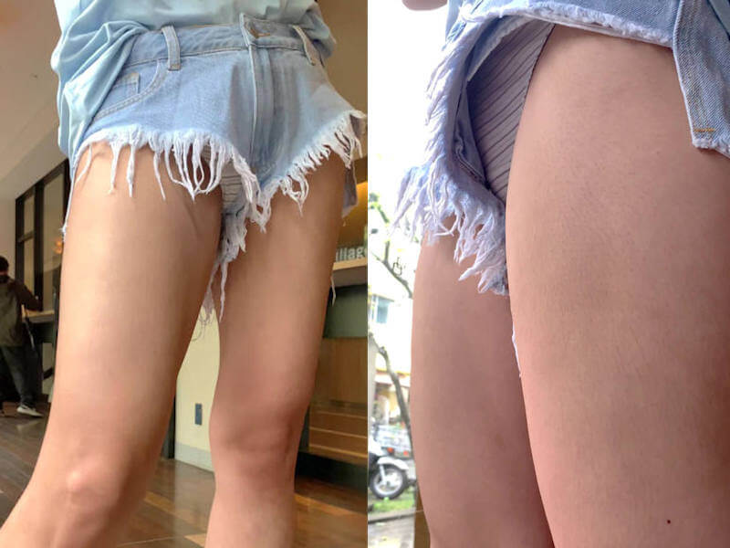 街撮りホットパンツ女子のエロ画像