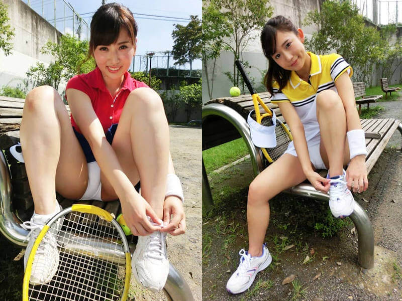 パンチラテニス女子のエロ画像