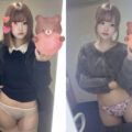自撮り パンモロ エロ画像