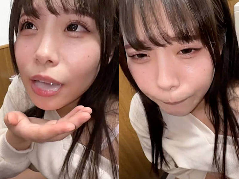 精子ごっくん女子のエロ画像